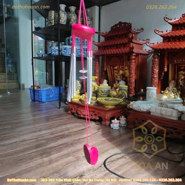 Chuông Gió Treo Gỗ Đỏ2