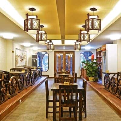 Đèn Thờ Thả Gỗ 038 Da Trắng3