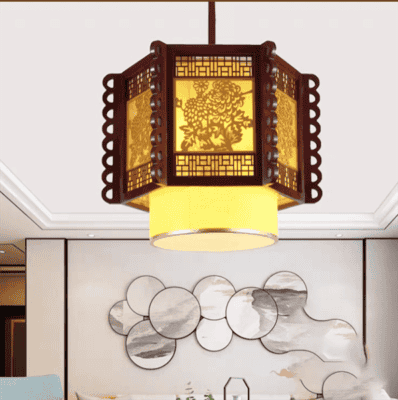 Đèn Thờ Thả Gỗ A099