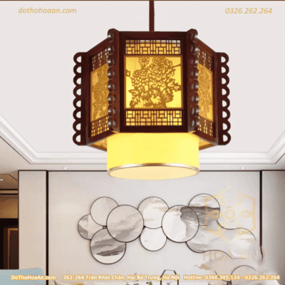 Đèn Thờ Thả Gỗ A099