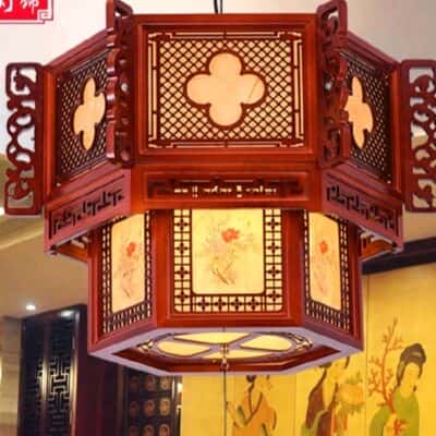 Đèn Thờ Thả Gỗ Thả 26