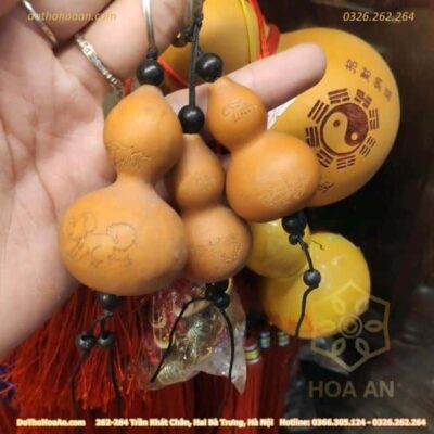 Hồ Lô Gỗ/Móc Treo Chìa Khóa Hồ Lô 12 Con Giáp