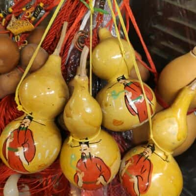 Hồ Lô Gỗ/Móc Treo Chìa Khóa Hồ Lô Gỗ Hình Phúc