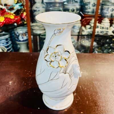 Lọ Hoa Sứ Liên Hoa Trắng2
