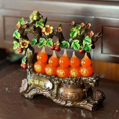 Ngũ Hồ Lô Đỏ Chiêu Tài Phong Thủy1