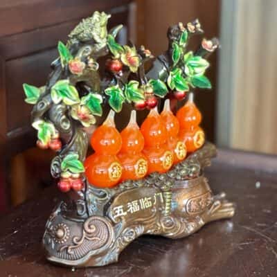 Ngũ Hồ Lô Đỏ Chiêu Tài Phong Thủy3