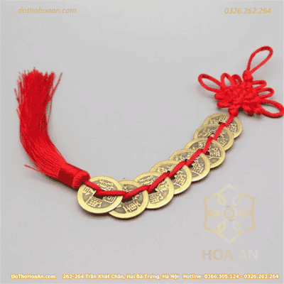 Dây Tiền Bát Trạch/ Dây Tiền Xu 8 Đồng