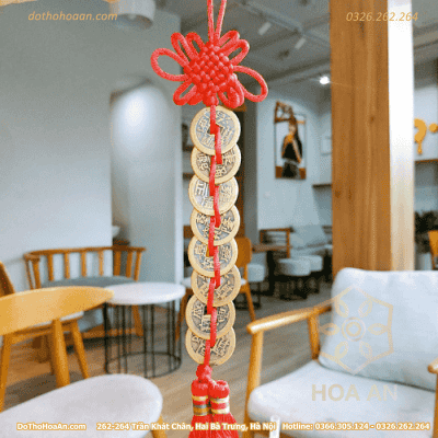 Dây Tiền Bát Trạch/ Dây Tiền Xu 8 Đồng