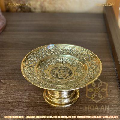 Mâm Bồng Thờ Đồng Vàng