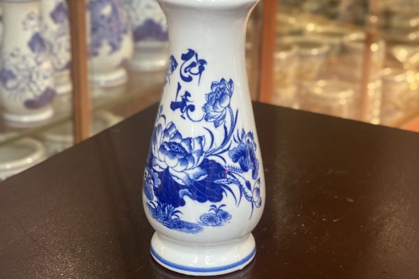 Lọ Hoa Dáng Huệ Tài Lộc Men Lam