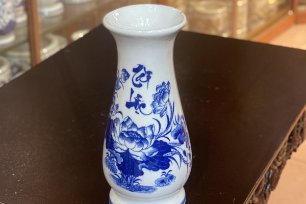 Lọ Hoa Dáng Huệ Tài Lộc Men Lam