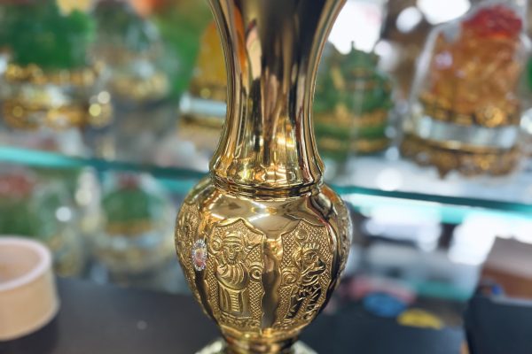 Lọ Hoa Đồng Bát Tiên Đồng Vàng