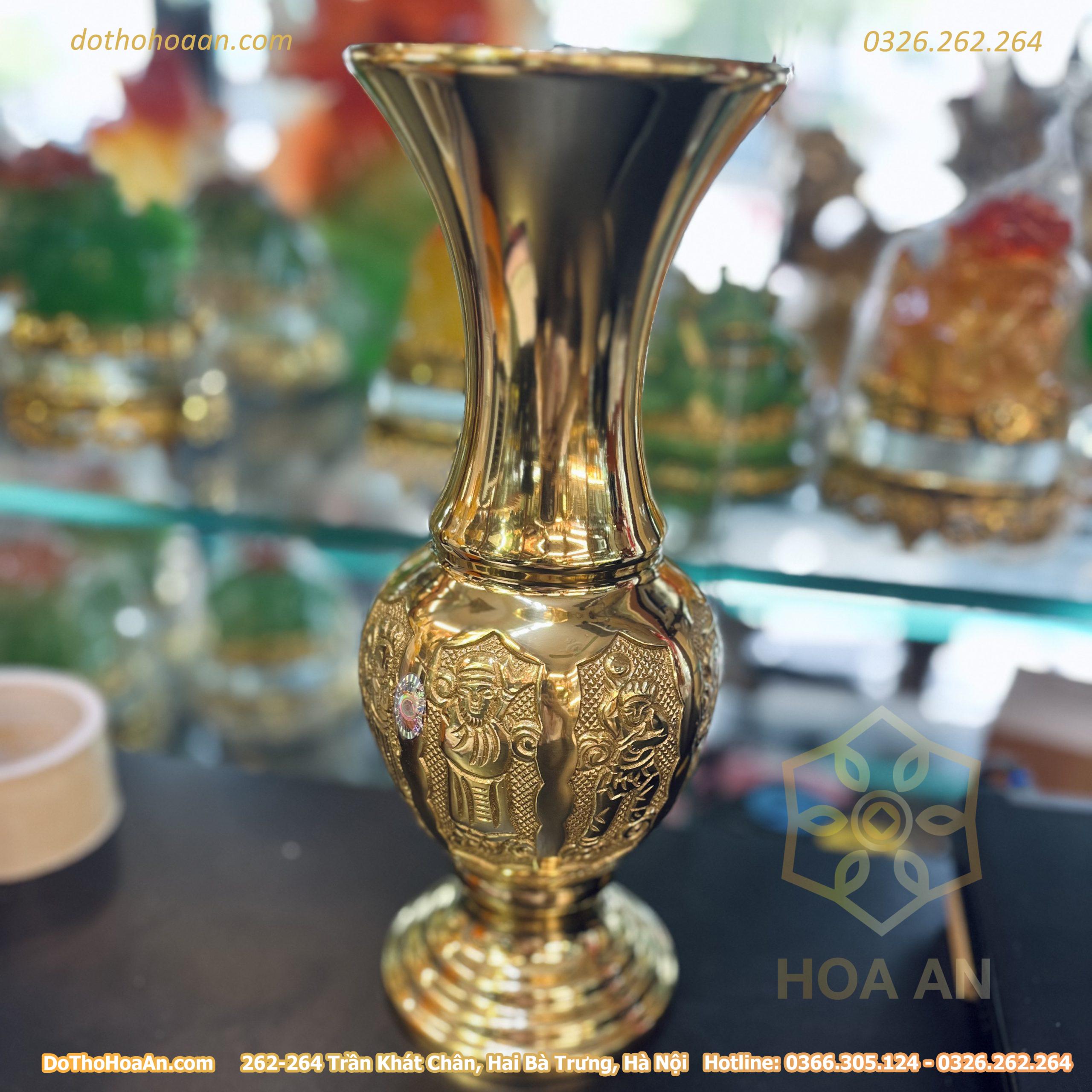 Lọ Hoa Đồng Bát Tiên Đồng Vàng Lọ Hoa Đồng Bát Tiên Đồng Vàng