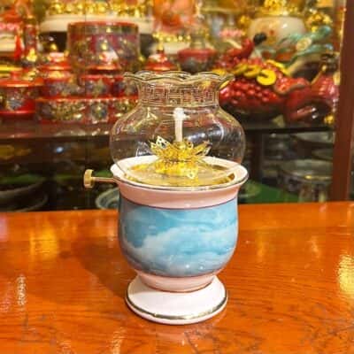 Đèn Dầu Vân Đá Xanh1