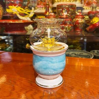 Đèn Dầu Vân Đá Xanh2