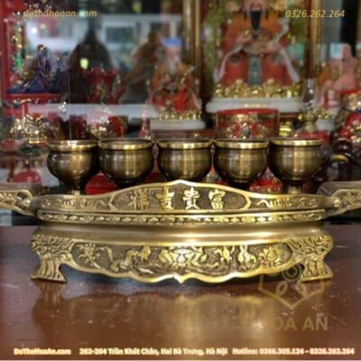 Kỷ Ngai Thờ 5 Chén Đồng Hun