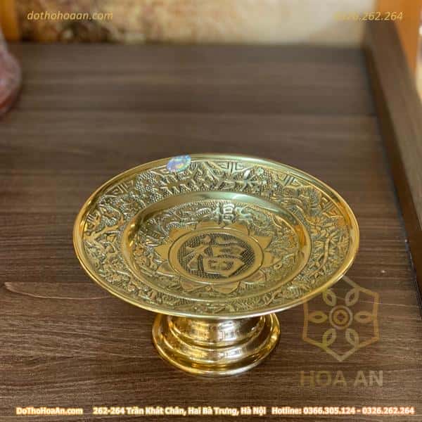 Mâm Bồng Thờ Đồng Vàng1