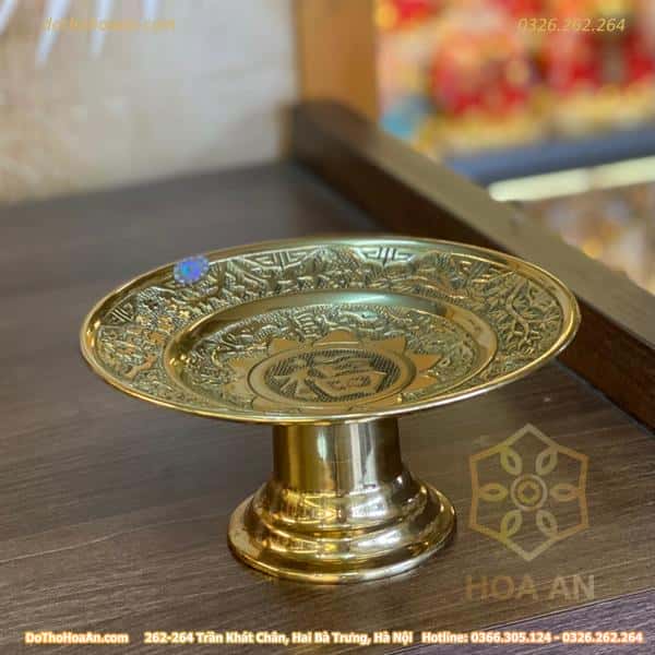 Mâm Bồng Thờ Đồng Vàng2