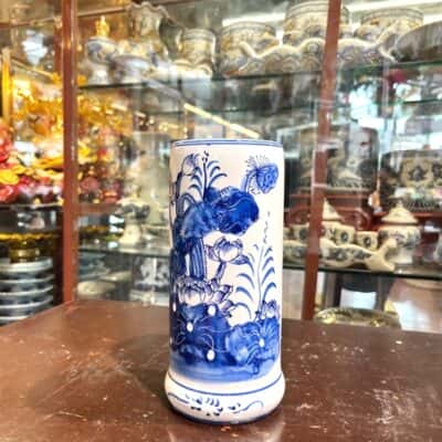 Ống Hương Hoa Sen Men Trắng