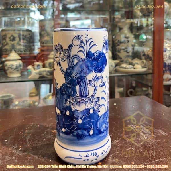 Ống Hương Hoa Sen Men Trắng Loại Đẹp2