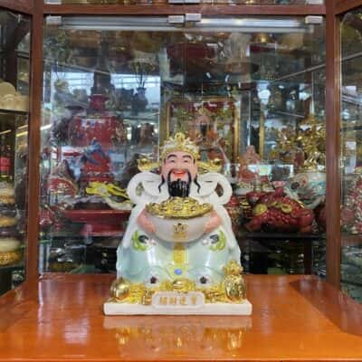 Tượng Thần Phát/ Tượng Thần Tiền Triệu Công Minh Chiêu Tài Bột Đá Xanh