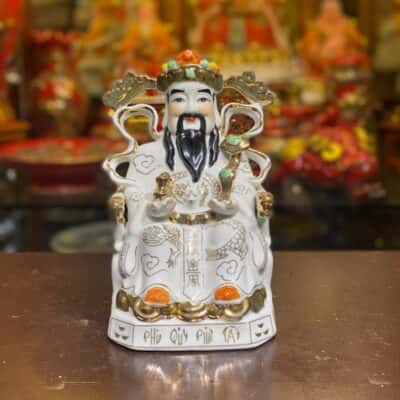 Tượng Thần Phát/ Tượng Thần Tiền Triệu Công Minh Sứ Trắng