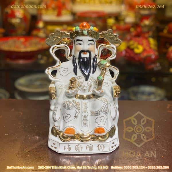 Tượng Thần Phát/ Tượng Thần Tiền Triệu Công Minh Sứ Trắng2 Tượng Thần Phát/ Tượng Thần Tiền Triệu Công Minh Sứ Trắng2