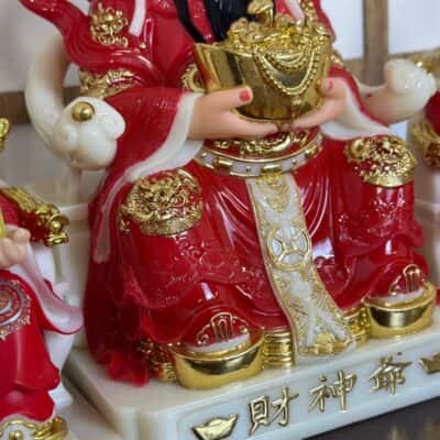 Tượng Thần Tiền Đá Đỏ Cao Cấp2