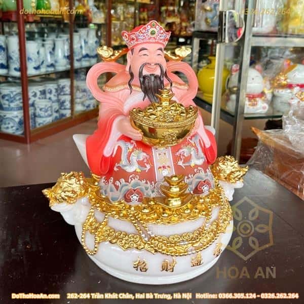 Tượng Thần Tiền Thiềm Thừ Bột Đá Đỏ1 Tượng Thần Tiền Thiềm Thừ Bột Đá Đỏ1