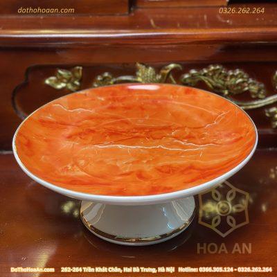 Mâm Bồng Thờ Sứ Vân Đá Đỏ
