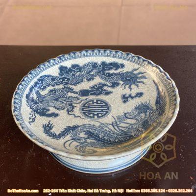 Mâm Bồng Thờ Men Rạn Vẽ
