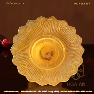 Mâm Bồng Thờ Lưu Ly Vàng