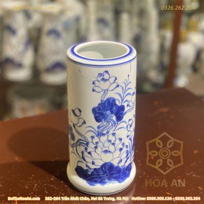 Ống Hương Hoa Sen Men Ngọc