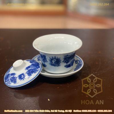 Bát Sâm/ Bát Nước Rồng Men Lam