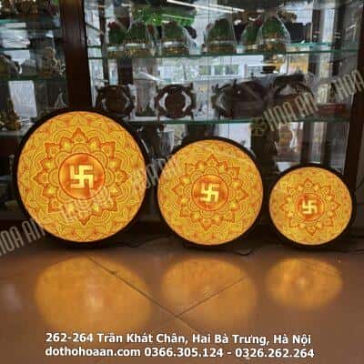 Đèn Hào Quang Tranh Trúc Chỉ Chữ Vạn