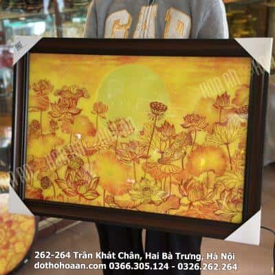Đèn Hào Quang Tranh Trúc Chỉ Hoa Sen DCN-TC2771