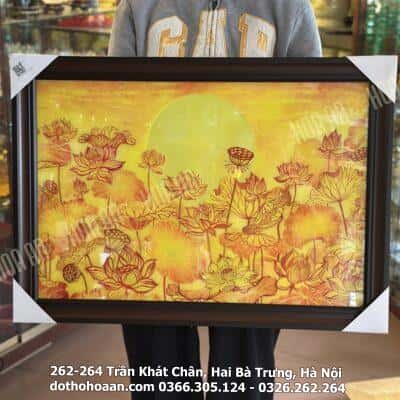 Đèn Hào Quang Tranh Trúc Chỉ Hoa Sen DCN-TC2772