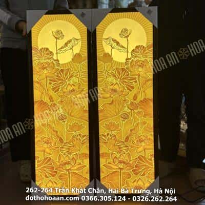 Đèn Hào Quang Tranh Trúc Chỉ Hoa Sen Đối TC5302