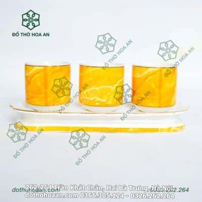 Khay nước vân đá vàng1