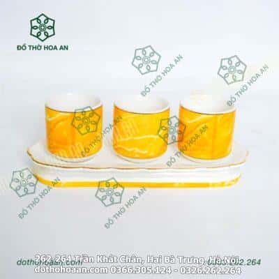 Khay nước vân đá vàng2