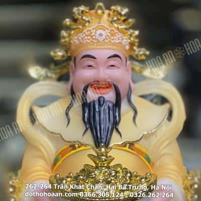 Tượng Thần Tiền/ Thần Phát Phú Quý Rồng Vàng Gấm