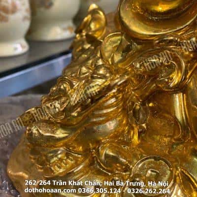 Tượng Di Lặc Như Ý Dát Vàng 24K3