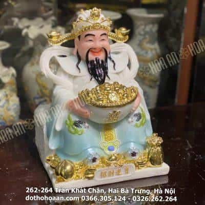 Tượng Thần Phát/ Tượng Thần Tiền Triệu Công Minh Chiêu Tài Bột Đá Xanh2