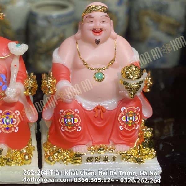 Tượng Thần Tài Thổ Địa Bột Đá Phú Quý Rồng Đỏ3 Tượng Thần Tài Thổ Địa Bột Đá Phú Quý Rồng Đỏ3