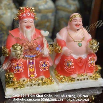 Tượng Thần Tài Thổ Địa Bột Đá Phú Quý Rồng Đỏ4