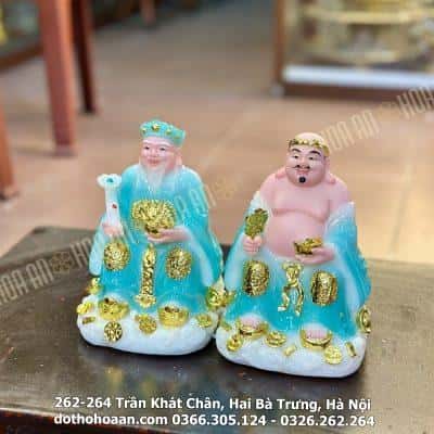 Tượng Thần Tài Thổ Địa Mây Bột Đá Xanh Dương4