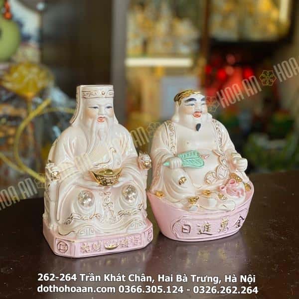 Tượng Thần Tài Thổ Địa Sứ Đức Hóa Màu Hồng1 Tượng Thần Tài Thổ Địa Sứ Đức Hóa Màu Hồng1