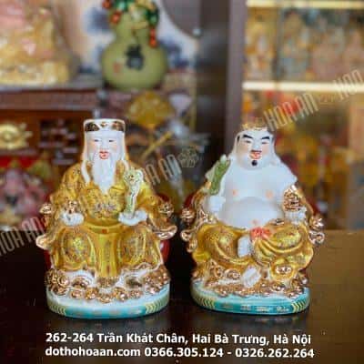 Tượng Thần Tài Thổ Địa Sứ Gấm Vàng2