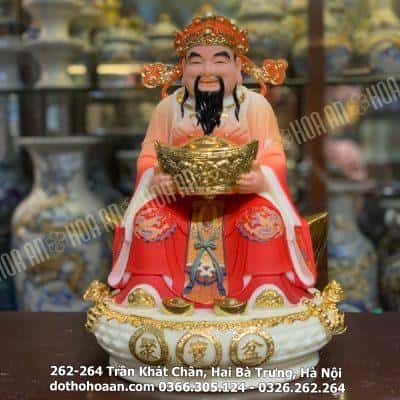 Tượng Thần Tiền/ Thần Phát Đá Đỏ TD10