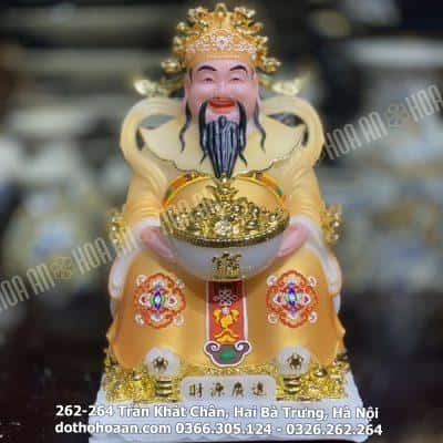 Tượng Thần Tiền/ Thần Phát Phú Quý Rồng Vàng Gấm